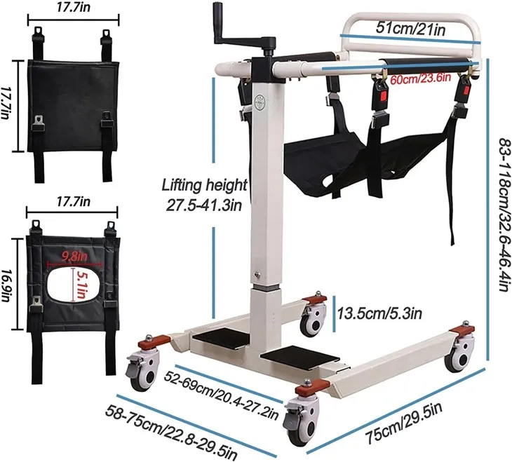 Καρέκλα μεταφοράς χειρός ανύψωσης από κράμα αλουμινίου